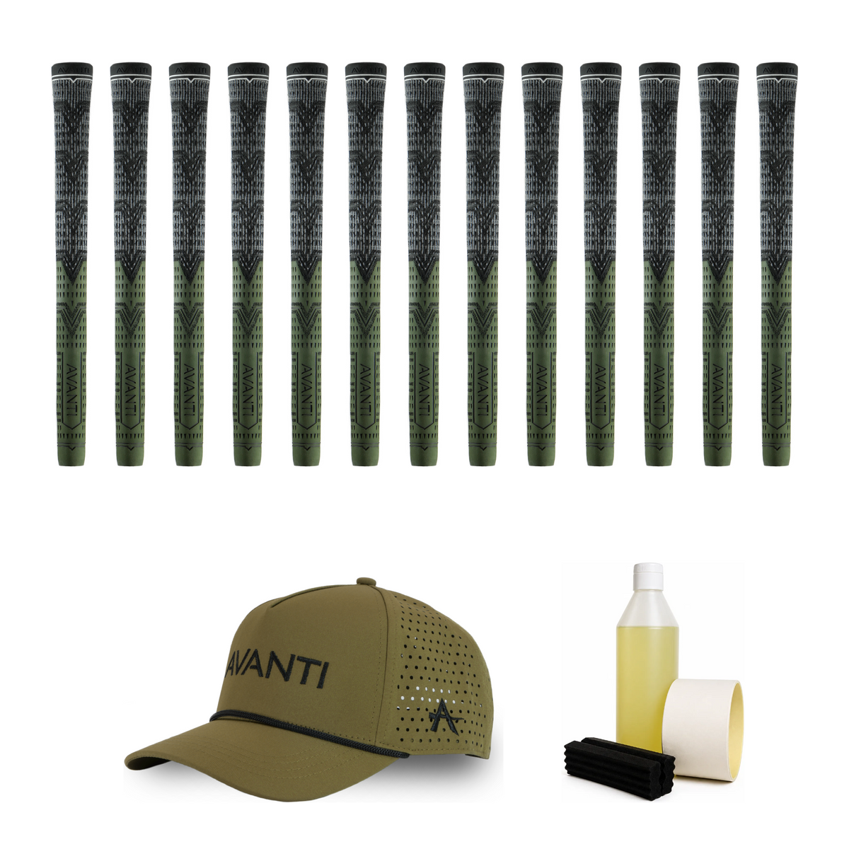 Avanti Full Set Bundle: 13 ProPlus Cord Hybrid Grips, Re-Grip Kit and TourCap